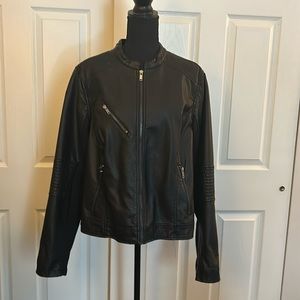 Soft black moto jacket